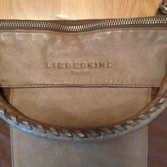 Liebeskind Berlin Shoulder Bag Crossbody Tote Satchel Tan Brown Leather Boho - Picture 4 of 12
